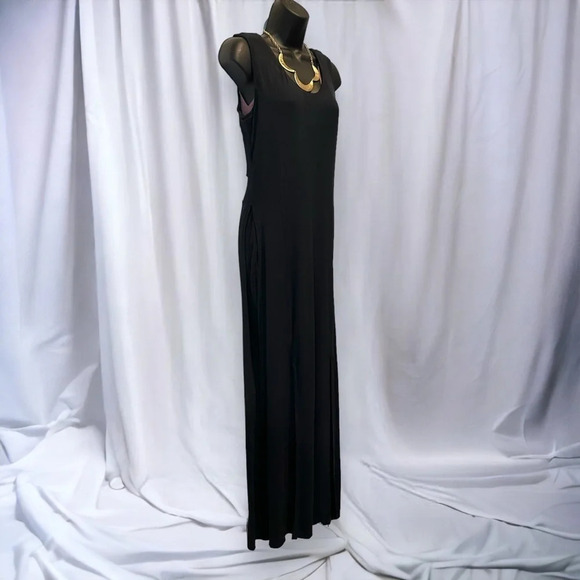 Venus black maxi dress high side slits size small - Picture 4 of 9